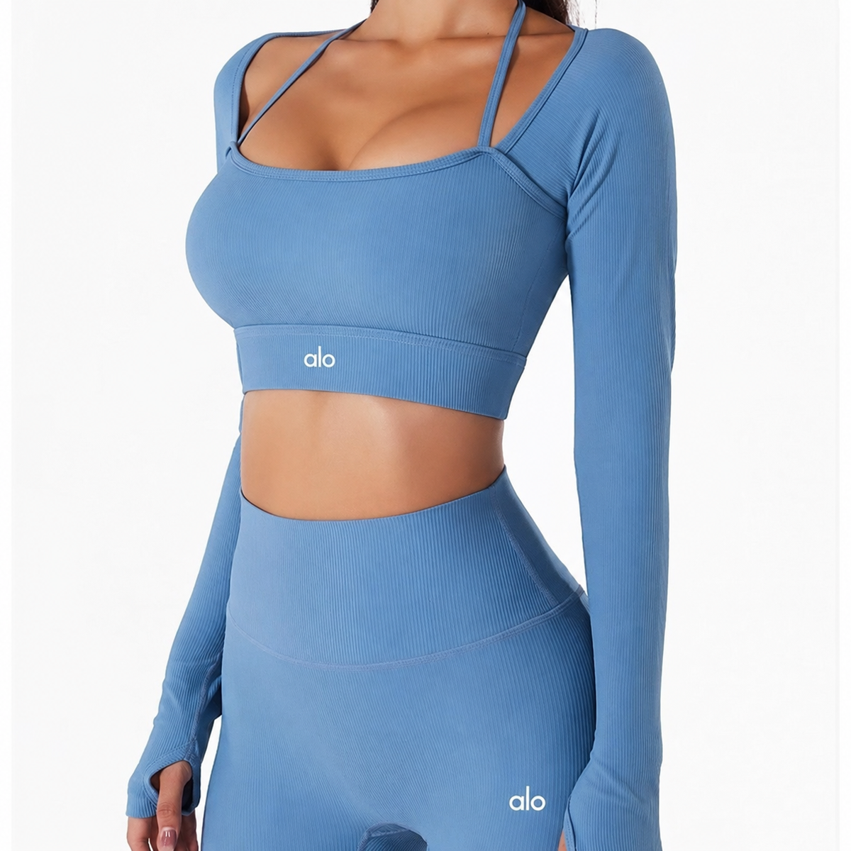 A L O ribbed set