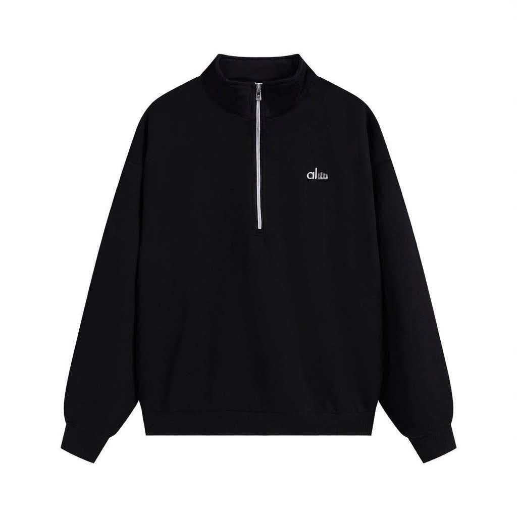 ALO cross-border half-zip loose stand-collar slimming jacket for autumn and winter, casual sports sweatshirt for men and women, top sweatshirt for men