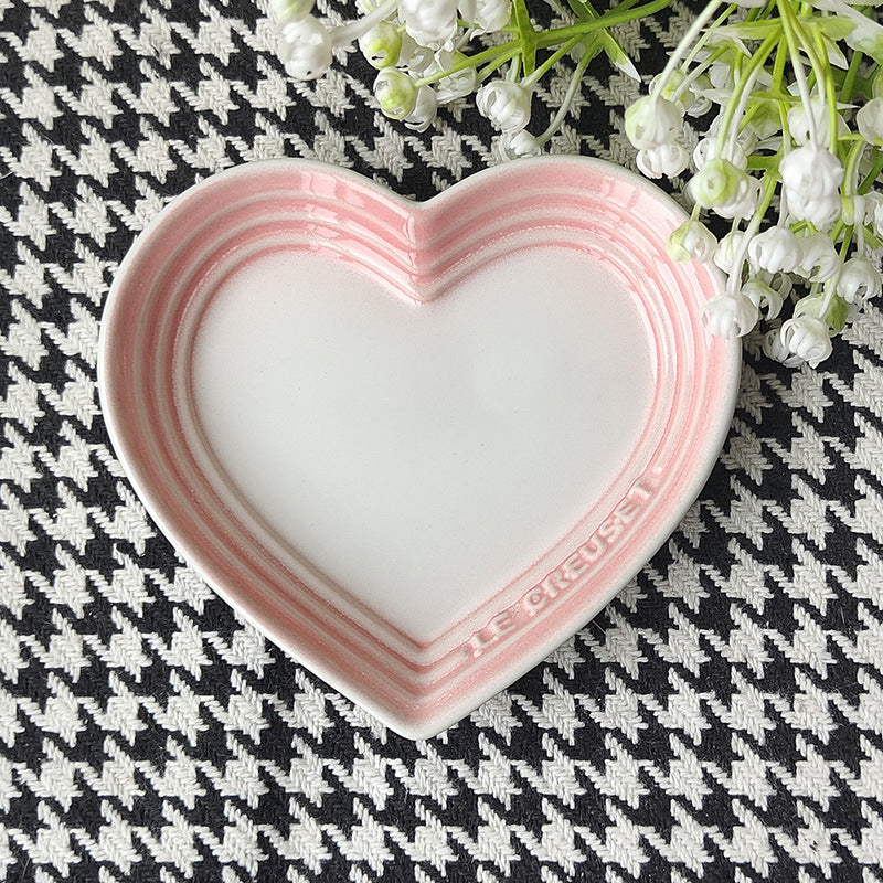 Heart Ceramic Side Plate, 12 cm