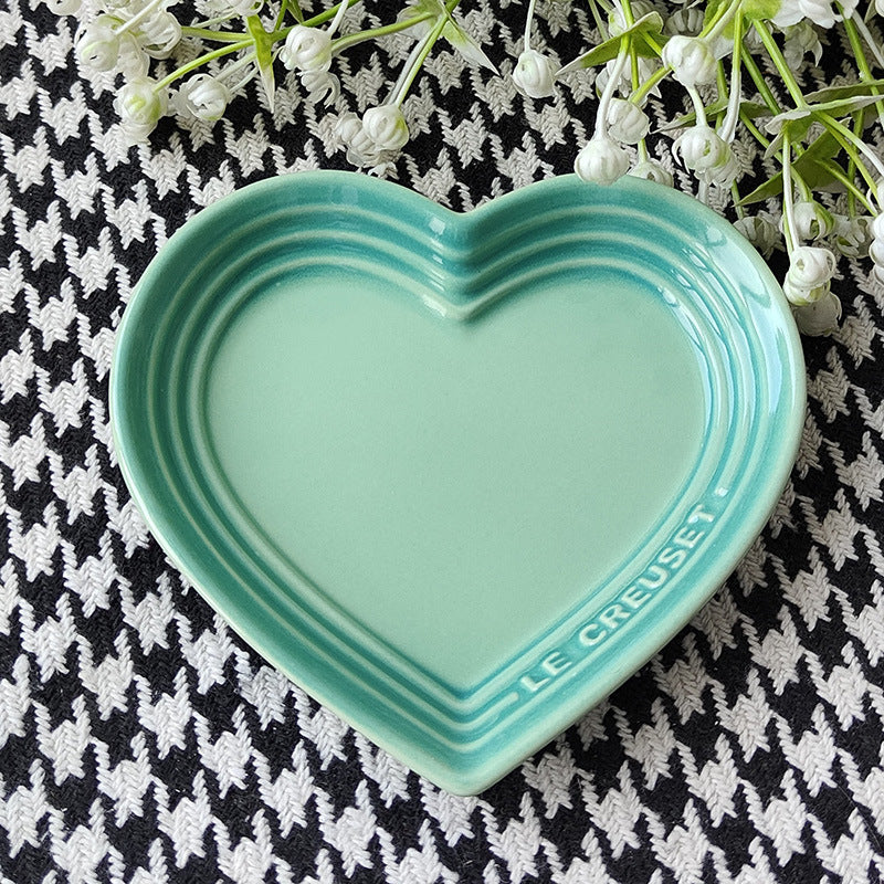 Heart Ceramic Side Plate, 12 cm