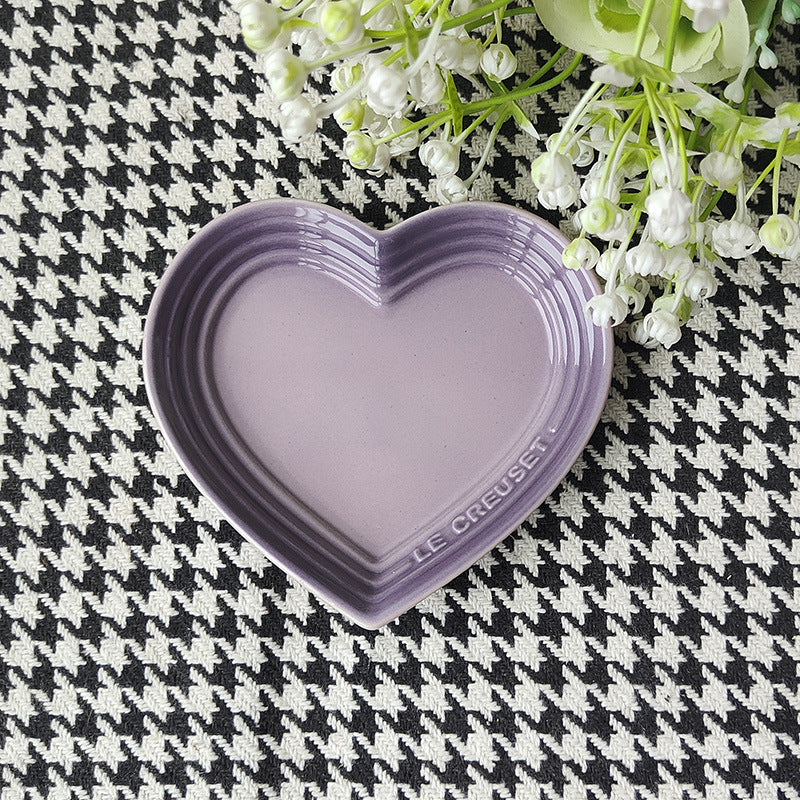 Heart Ceramic Side Plate, 12 cm