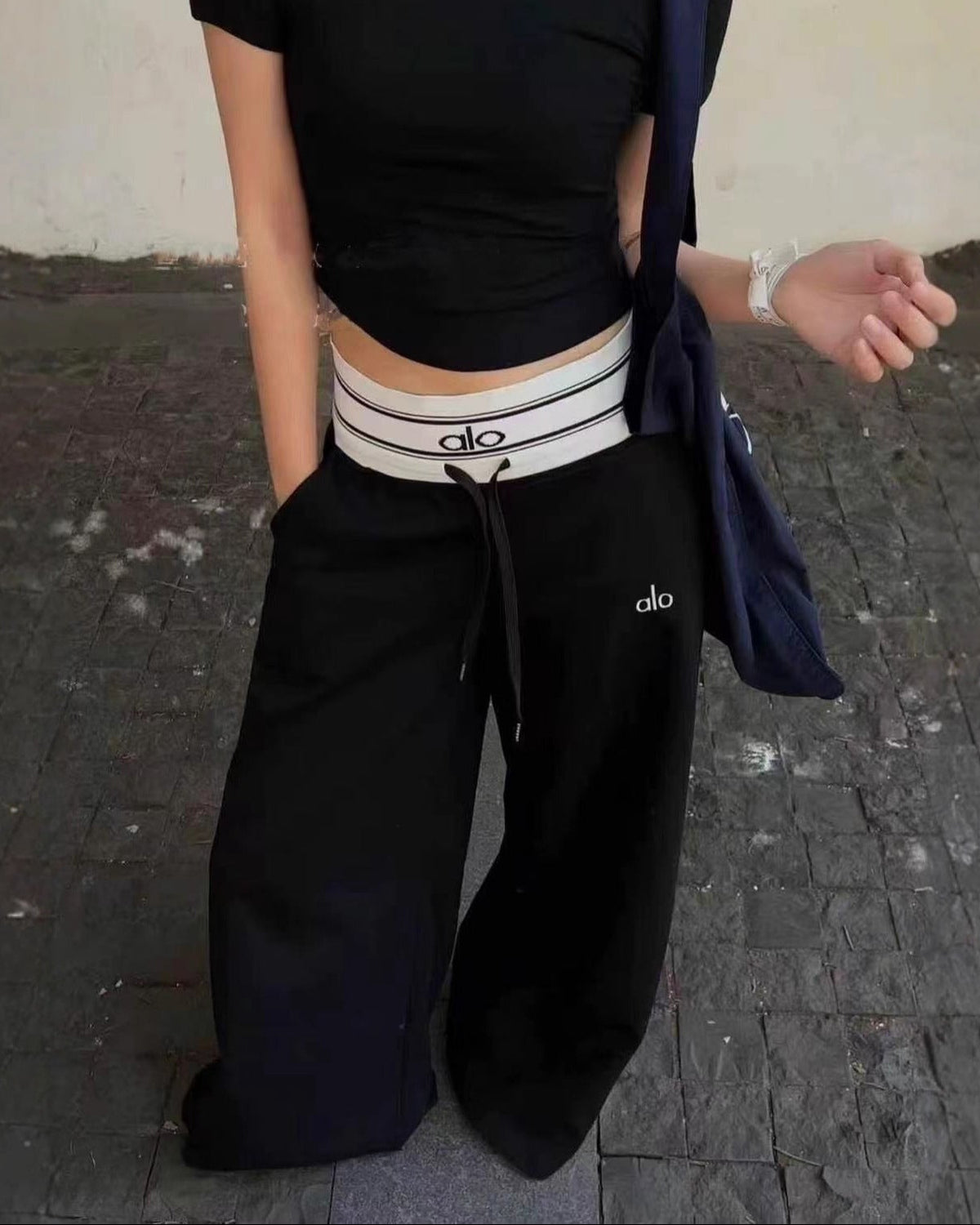 Wide-Leg Track Trousers