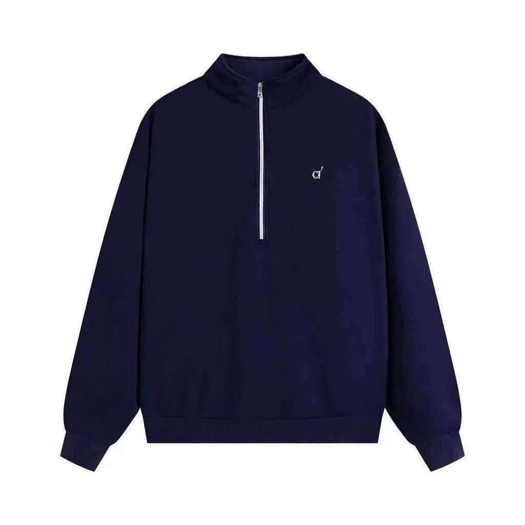 ALO cross-border half-zip loose stand-collar slimming jacket for autumn and winter, casual sports sweatshirt for men and women, top sweatshirt for men