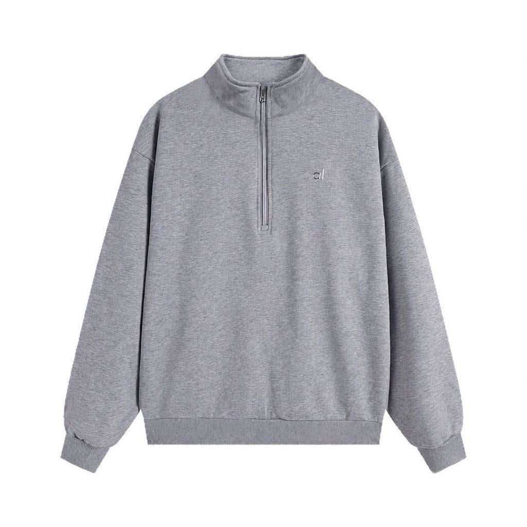ALO cross-border half-zip loose stand-collar slimming jacket for autumn and winter, casual sports sweatshirt for men and women, top sweatshirt for men