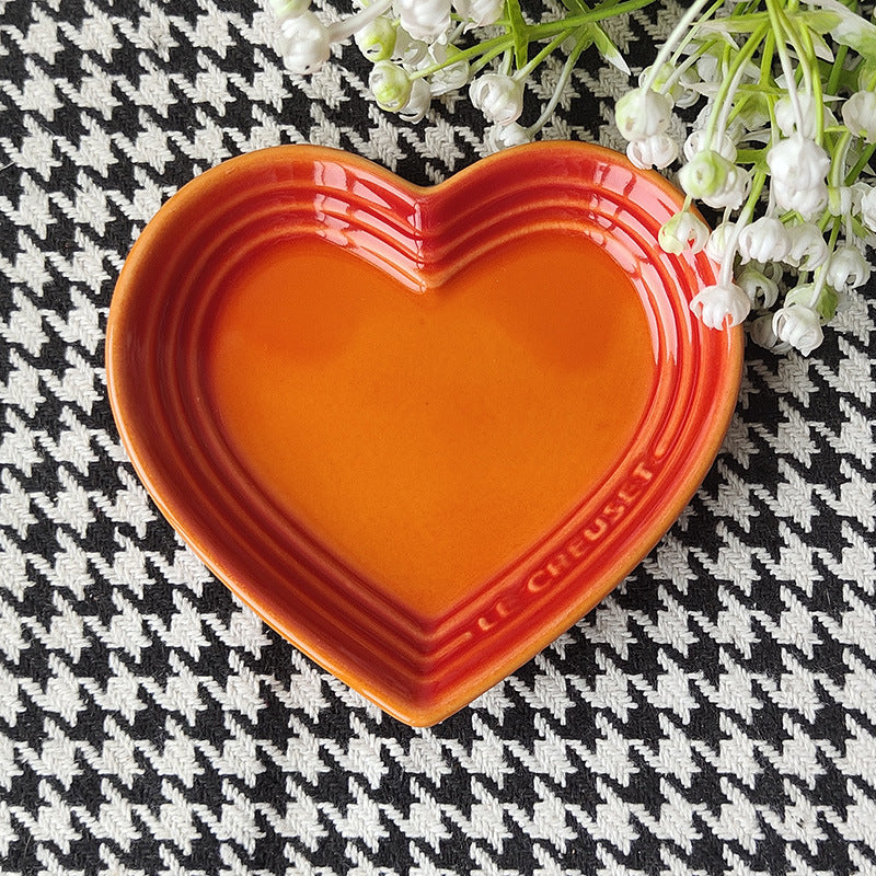 Heart Ceramic Side Plate, 12 cm