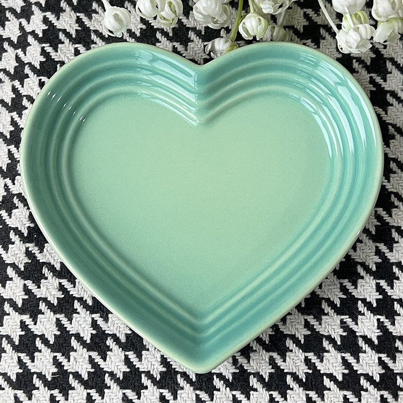Heart Ceramic Side Plate, 12 cm