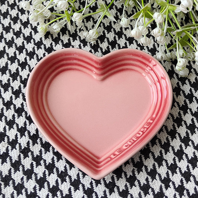 Heart Ceramic Side Plate, 12 cm