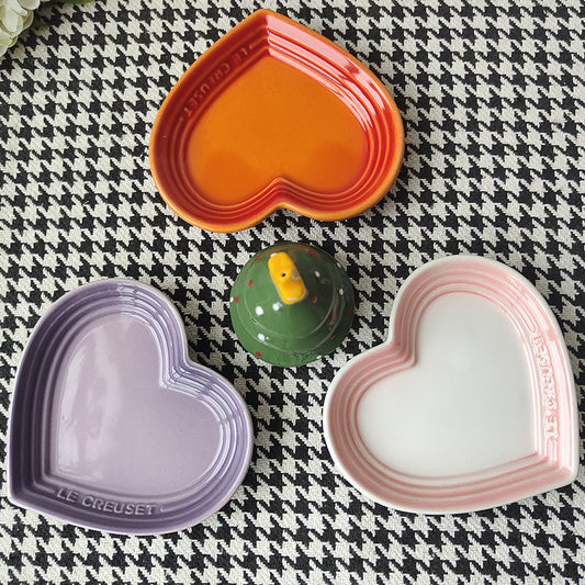 Heart Ceramic Side Plate, 12 cm