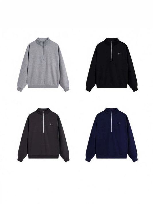 ALO cross-border half-zip loose stand-collar slimming jacket for autumn and winter, casual sports sweatshirt for men and women, top sweatshirt for men