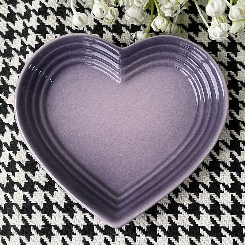 Heart Ceramic Side Plate, 12 cm