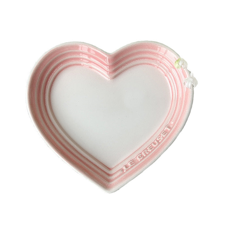 Heart Ceramic Side Plate, 12 cm