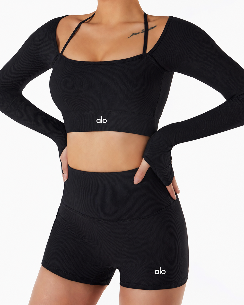 A L O ribbed set