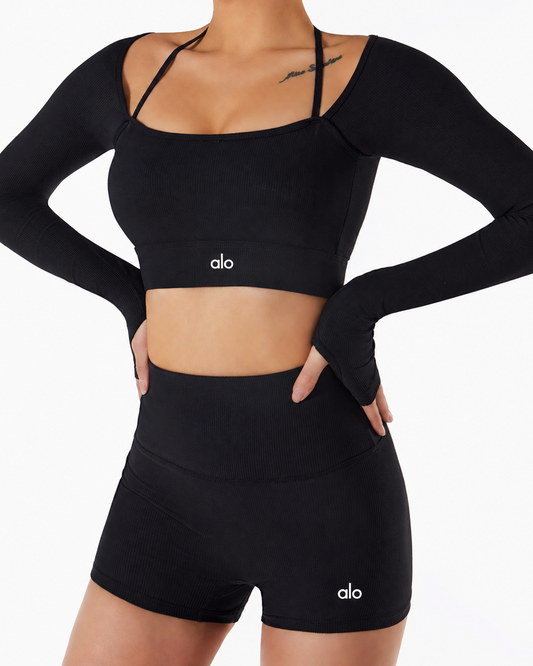 A L O ribbed set