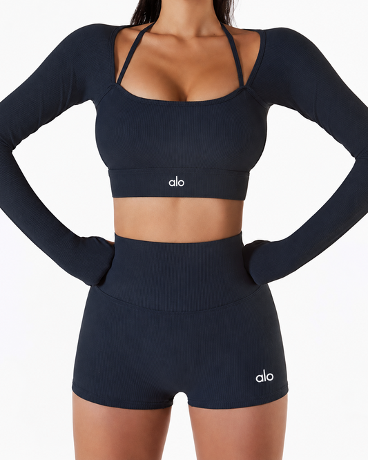 A L O ribbed set
